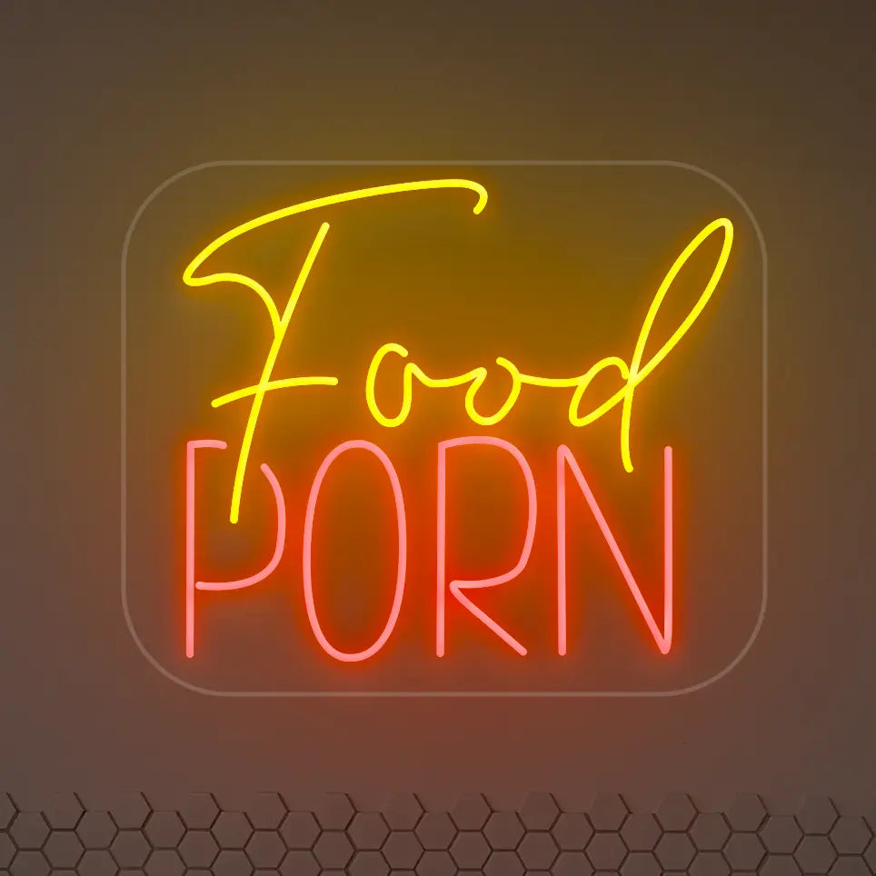 Néon Food Porn Jaune et Rouge