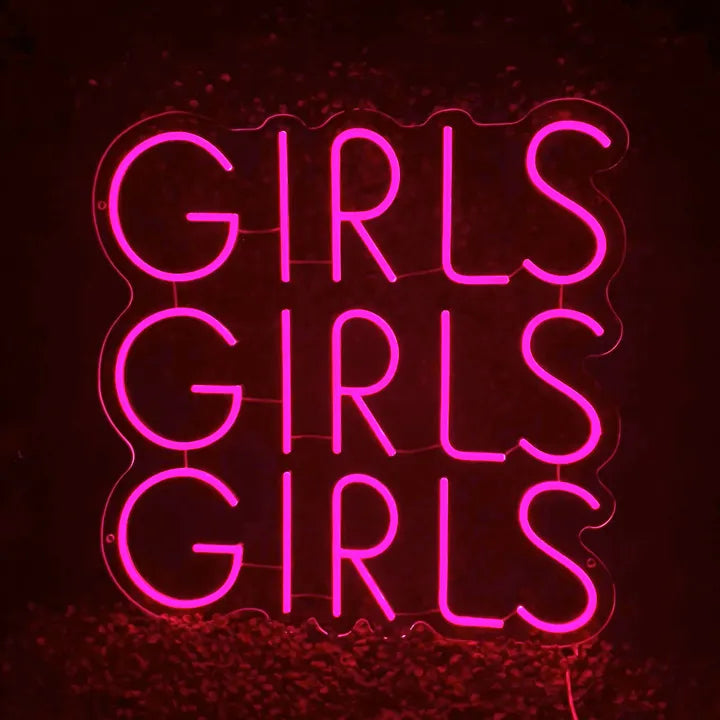 Néon Girls girls girls rose vu de face