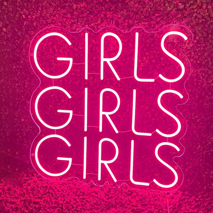 Néon Girls girls girls rose lumineux