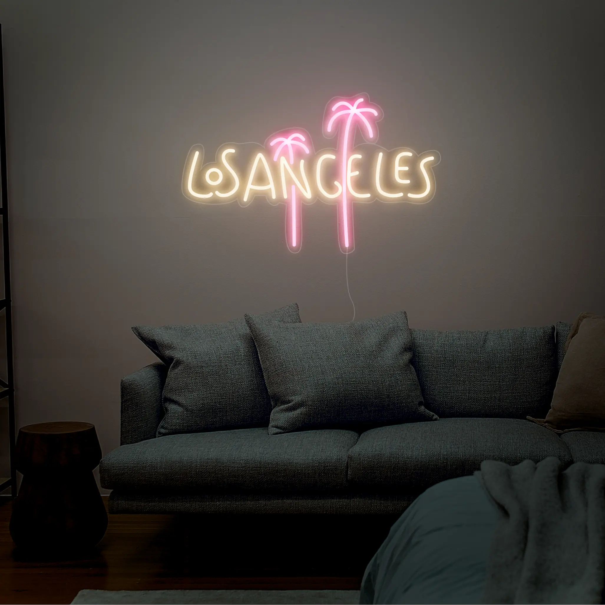 Neon Los Angeles dans un salon