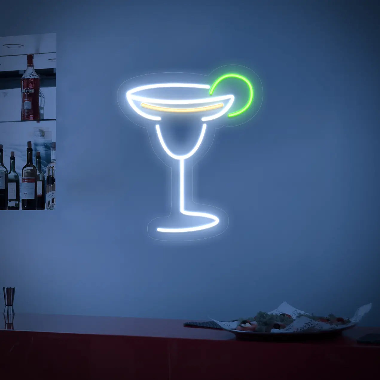 Néon Margarita dans un bar
