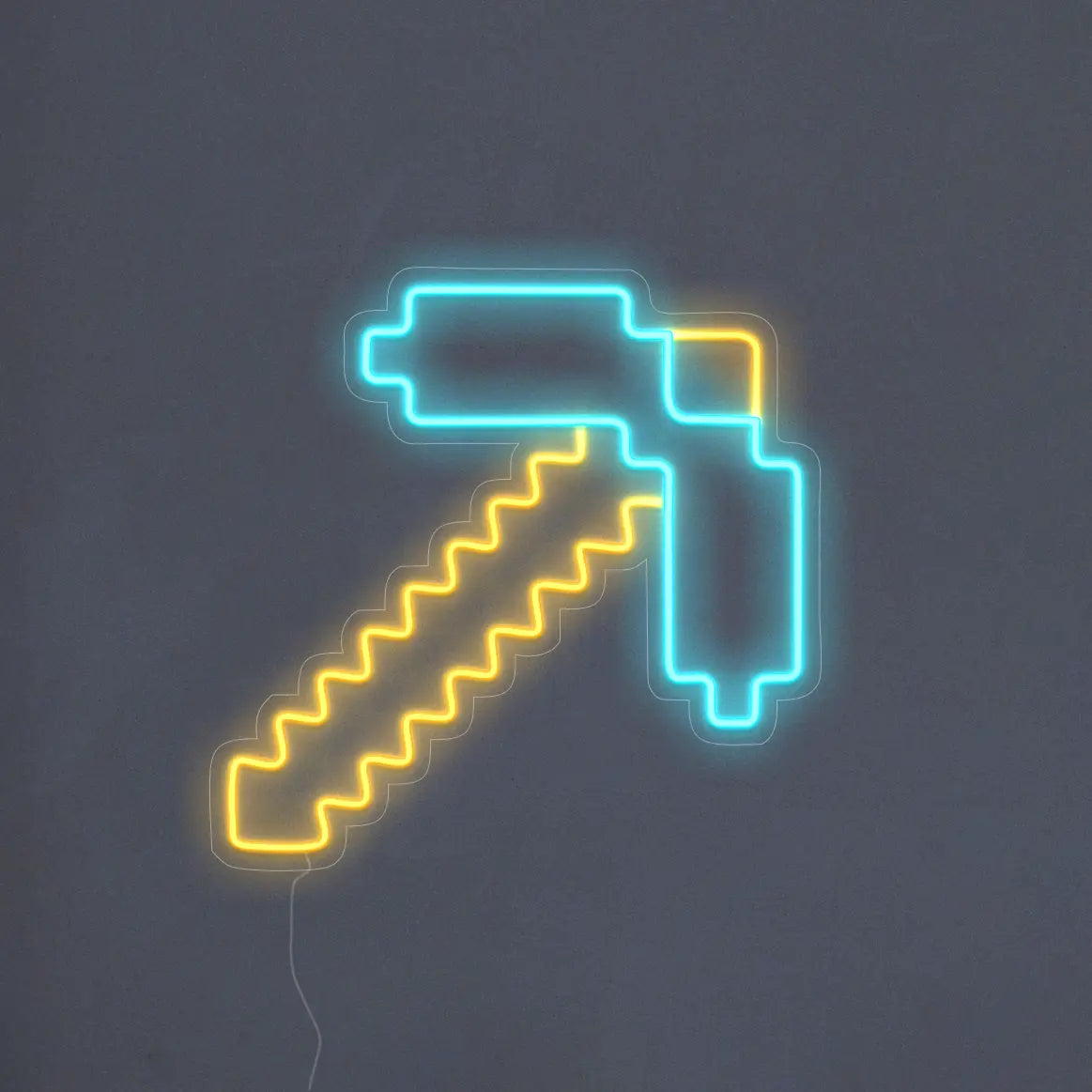 Néon Pioche Minecraft en diamant