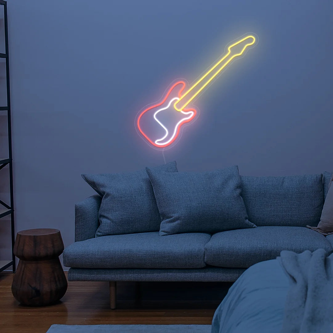Néon Guitare Electrique rock'n'roll