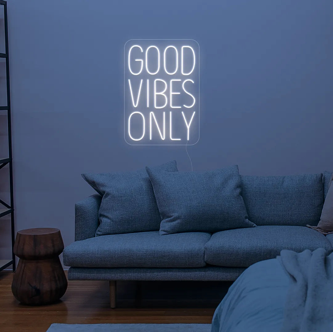 Néon Good Vibes Only Blanc Chaud