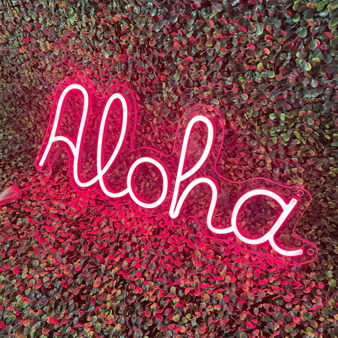 neon Aloha rouge lumineux