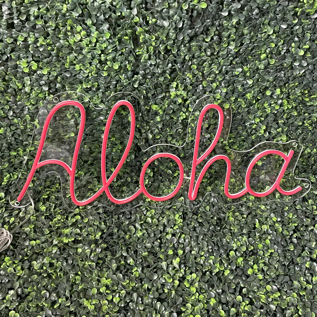neon Aloha rouge éteint