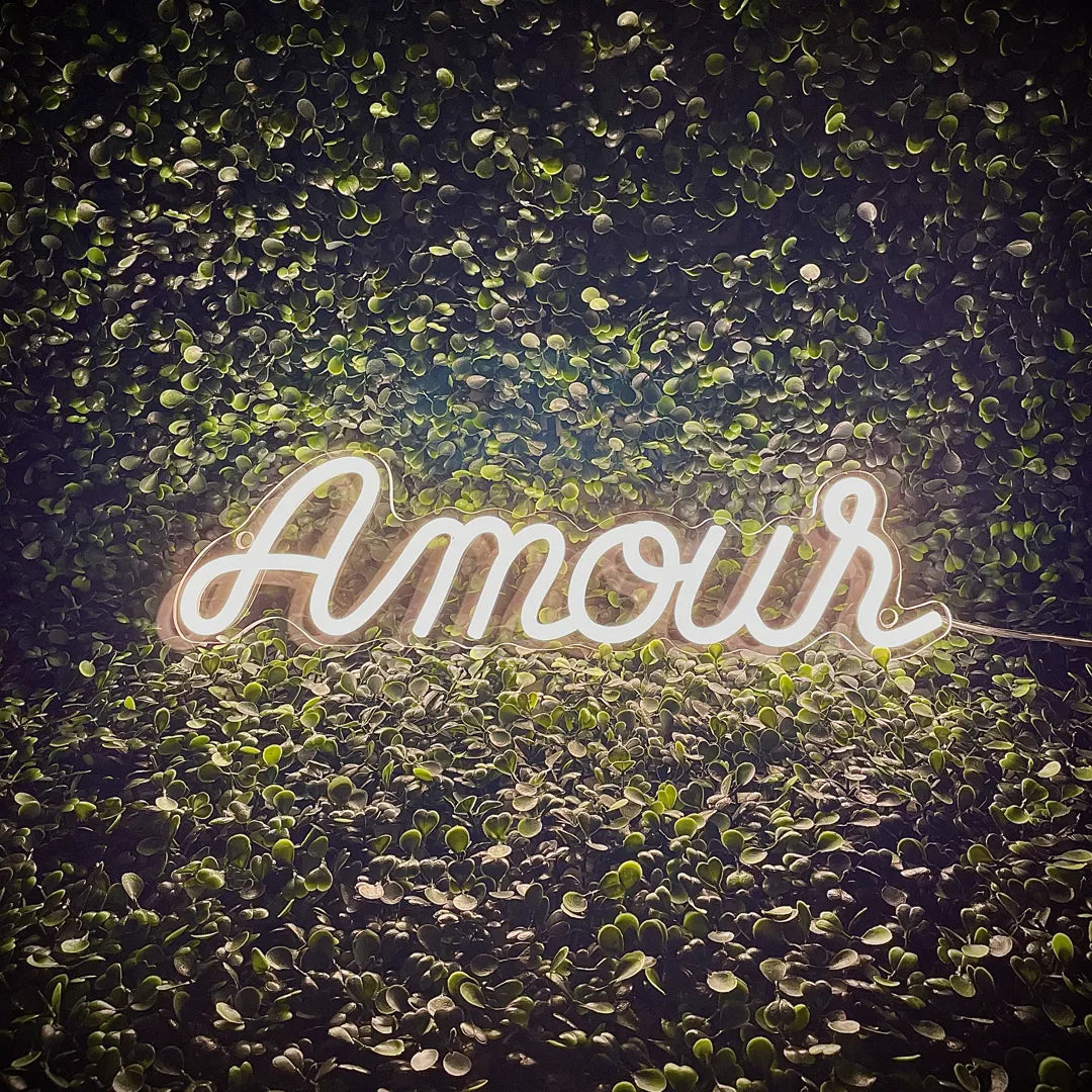 néon amour blanc chaud face