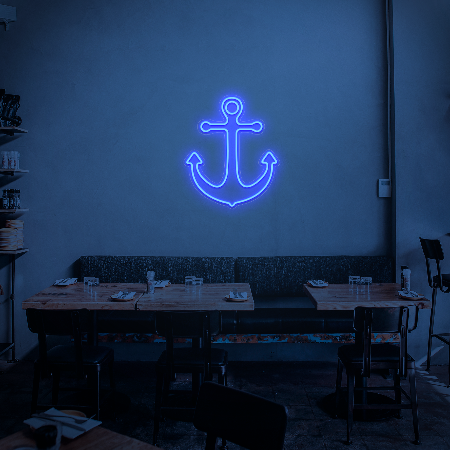 Néon Ancre dans Restaurant