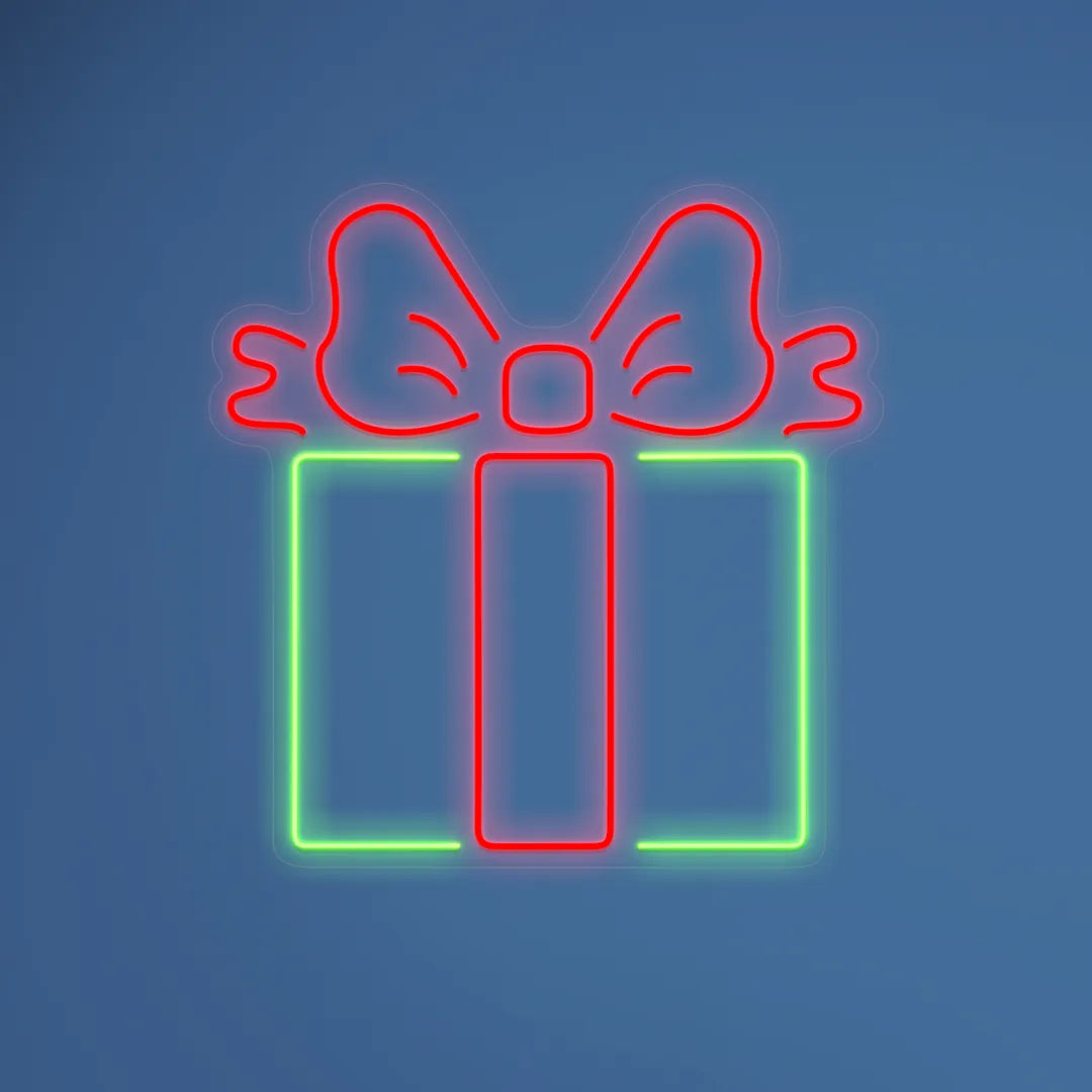 Néon cadeau vert