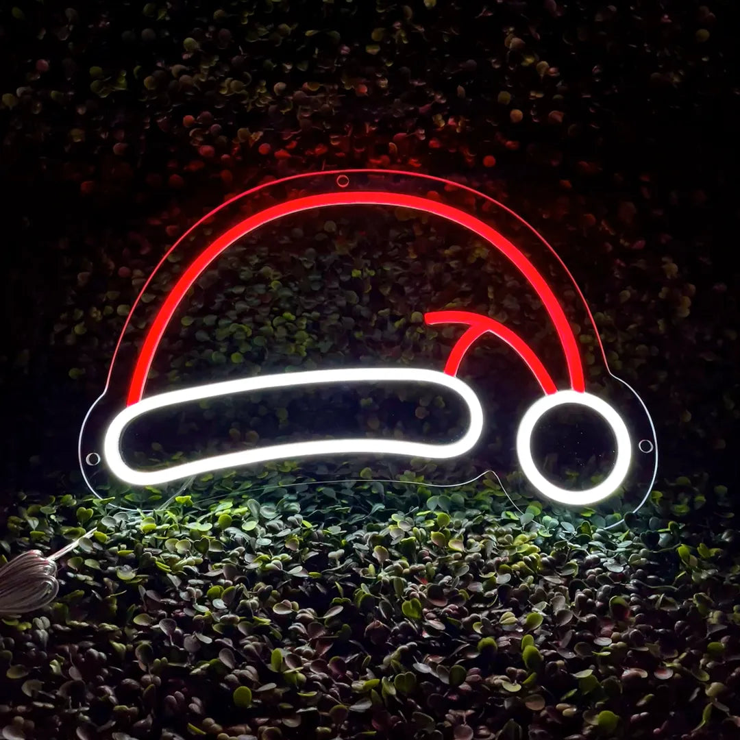 neon bonnet de noël de face