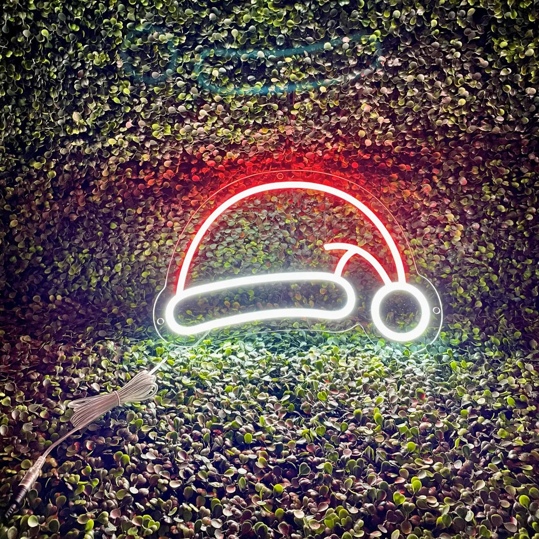neon bonnet de noël lumineux