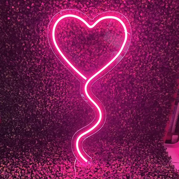Néon Cœur Ballon lumineux
