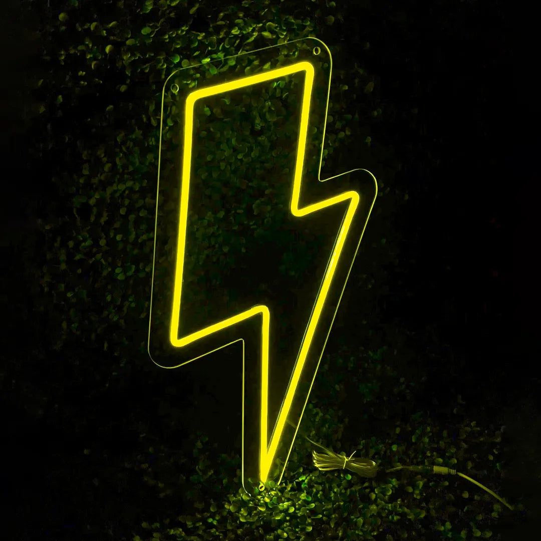 néon éclair de coté