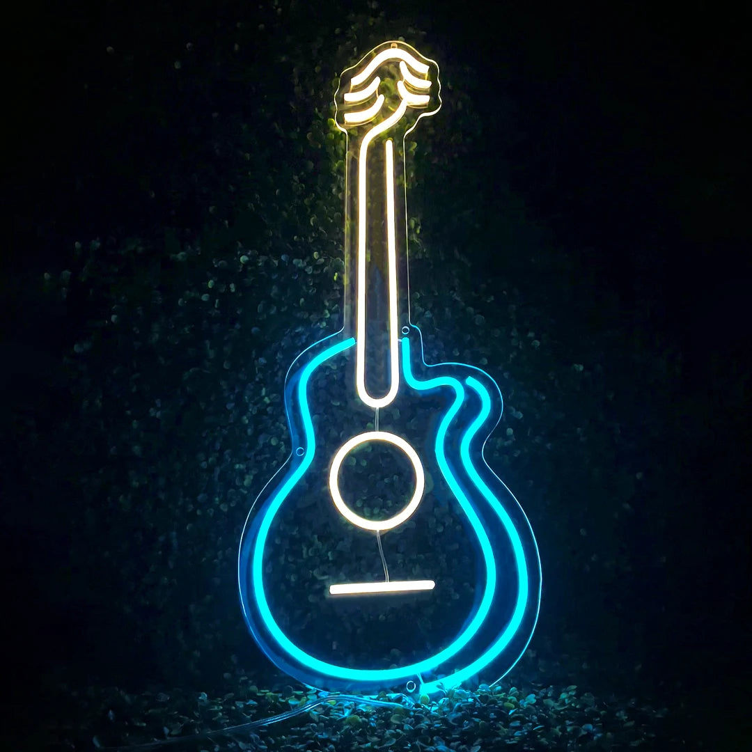 Néon Guitare acoustique de face