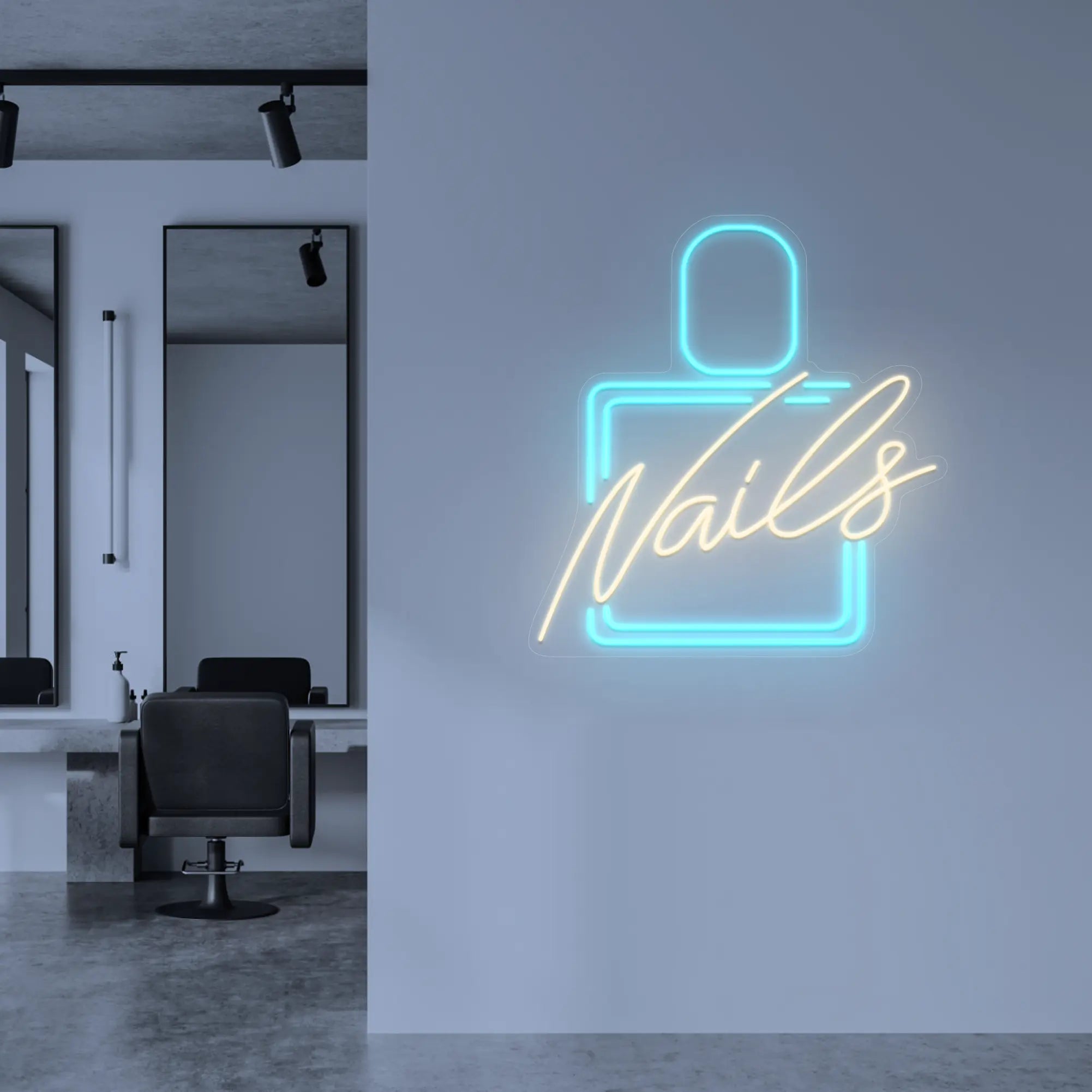 Néon Nails dans un Salon de Beauté