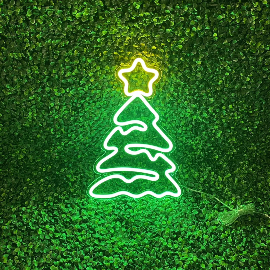 néon sapin de noël lumineux
