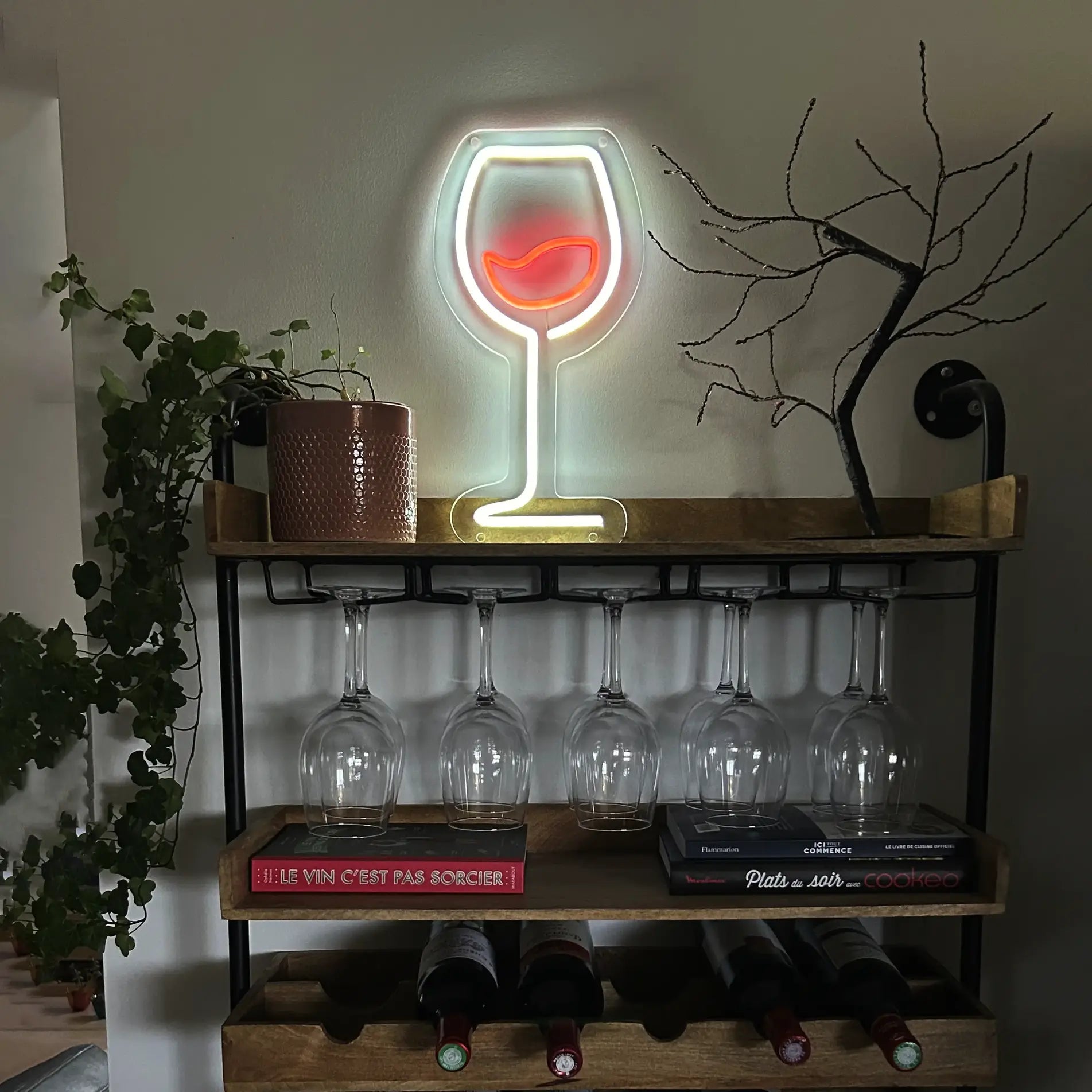 Néon Vin Rouge Salon