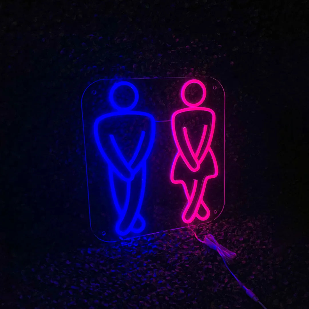 Néon WC homme et femme pour Bar de gauche