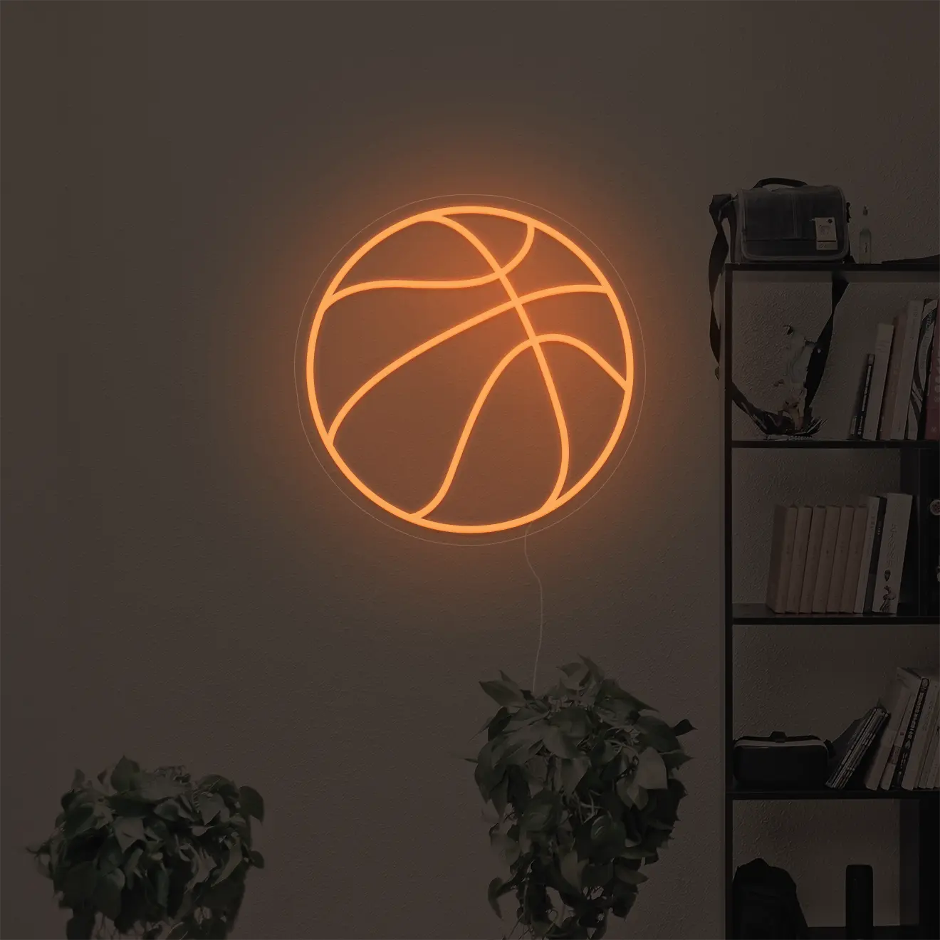 Néon Ballon de Basket dans un salon