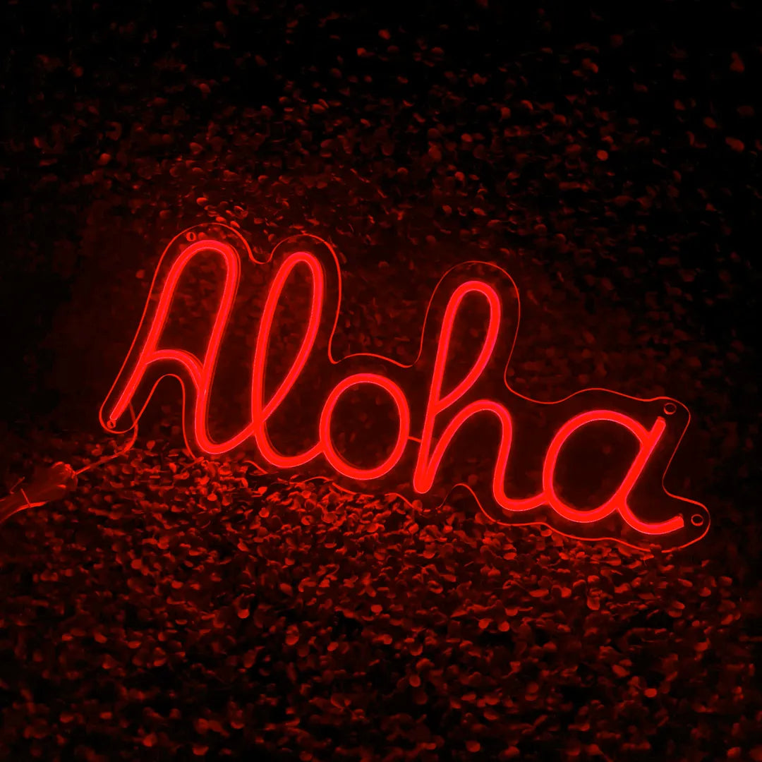 neon Aloha rouge de droite