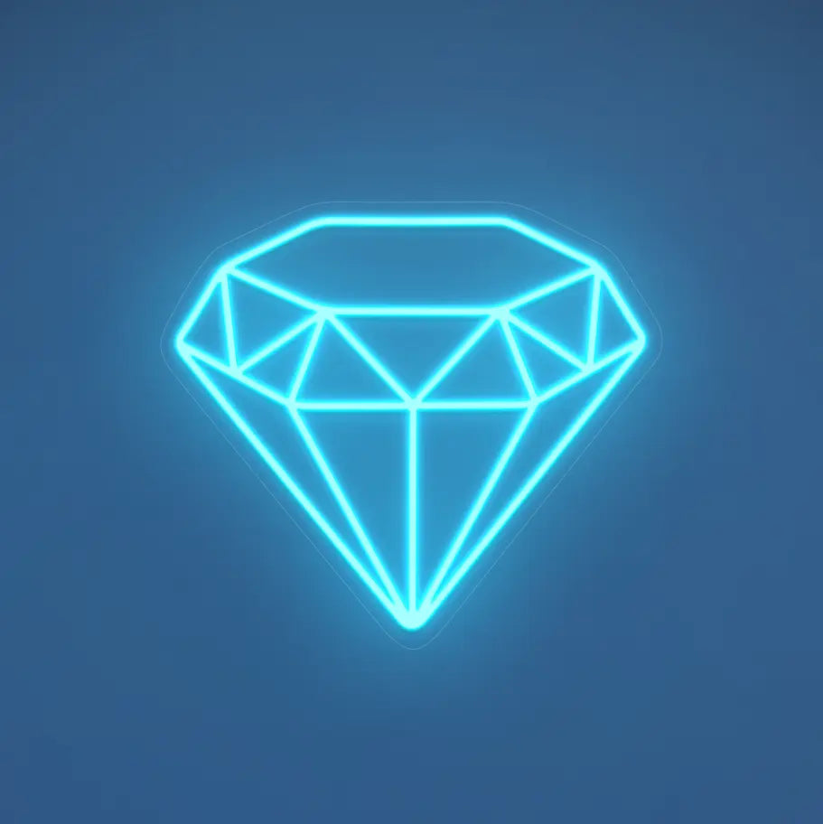 Néon Diamant Bleu Turquoise