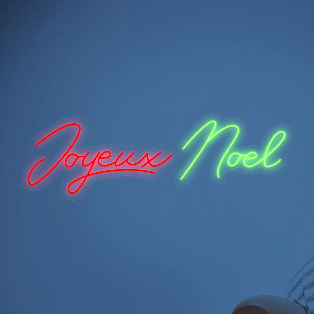 Néon Joyeux Noël rouge et vert 